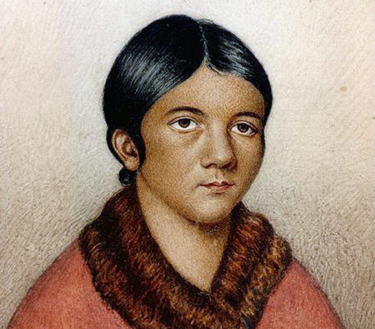 A mid-19th century painting often claimed to be a portrait of Shanawdithit but most likely a copy of an 1819 portrait of another Beothuk woman, Demasduit, by Lady Henrietta Hamilton. Various sources attribute this c. 1841 painting to naturalist Philip Henry Gosse or painter William Gosse.