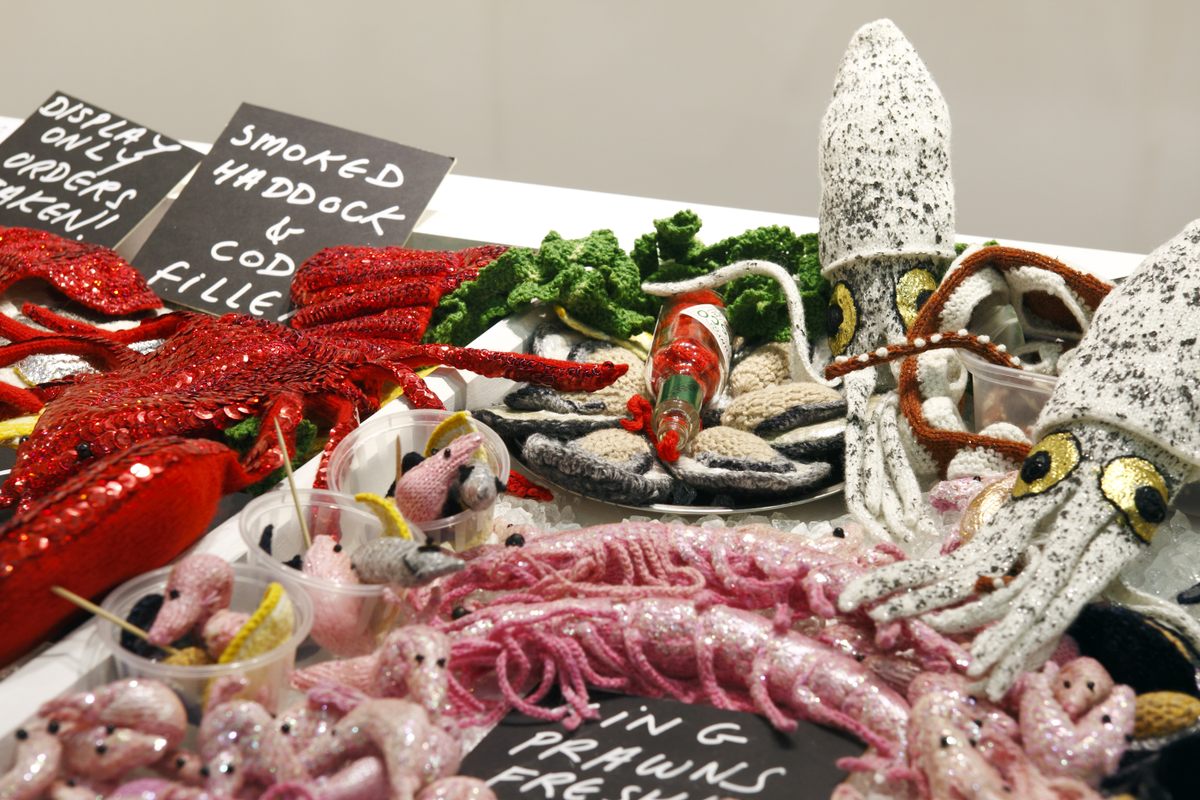 <em>Kate's Plaice</em>, an exhibition of woolly delights from the sea.