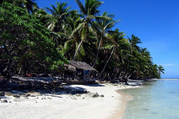 Anchorage Island, at the north tip of the atoll.