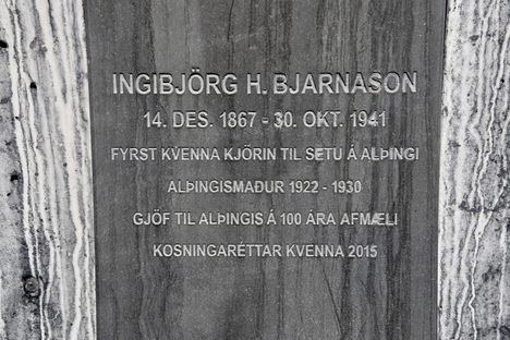 Ingibjörg H. Bjarnason Statue
