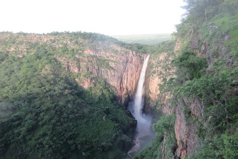 The falls in the morning.
