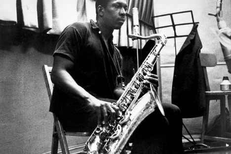 John Coltrane recording in 1958. 