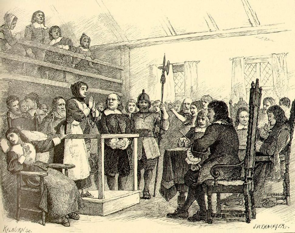A depiction of the Salem Witch Trials. A text by Increase Mather, who oversaw the Salem Witch Trails, is available for transcription.