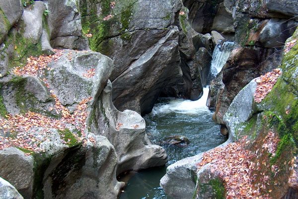 Sculptured rocks.