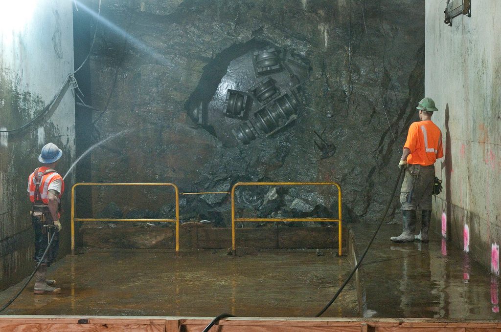 Workers completed tunneling for the first phase of the Second Avenue Subway in 2011