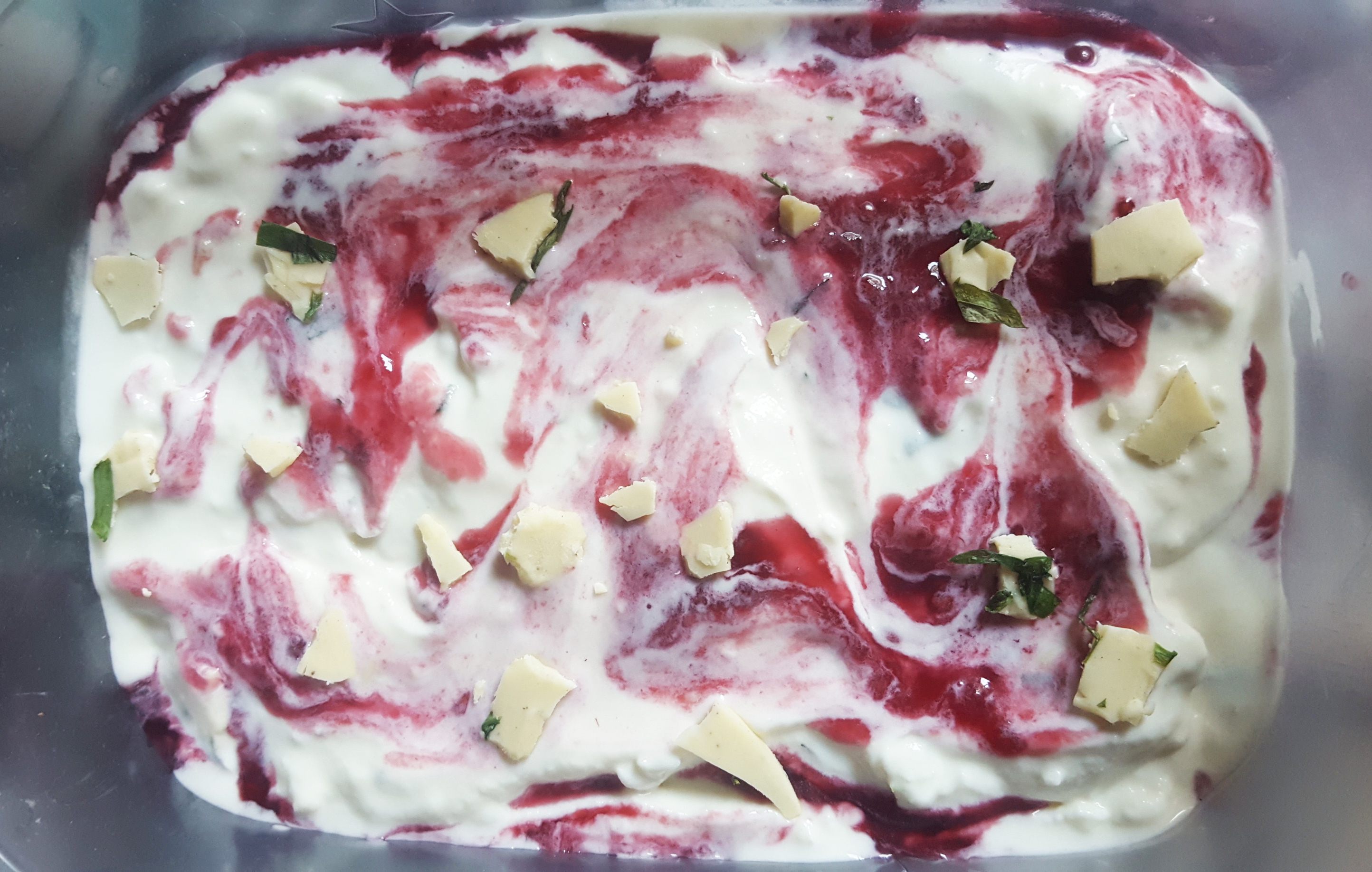 Is that ... blue cheese ice cream with raspberry swirl and tarragon-white-chocolate chips!?