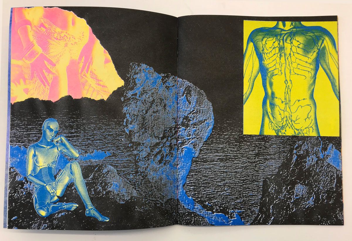 A Risograph print that illustrates the vibrancy of alternating duotones.