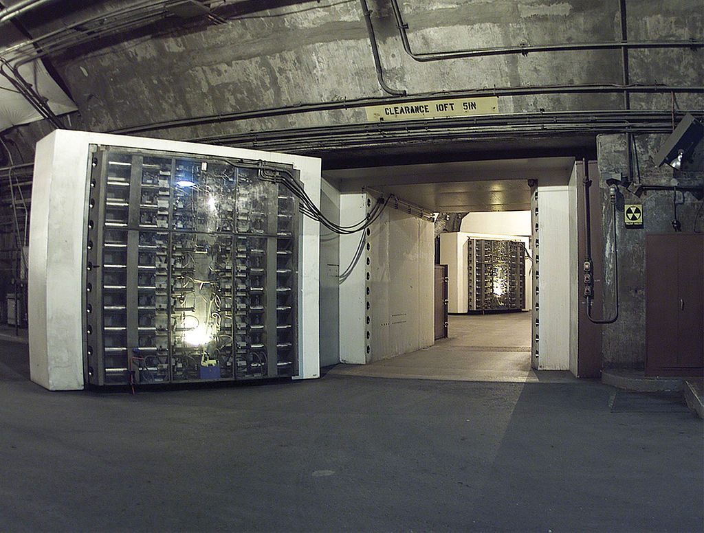 The blast door at the entrance.