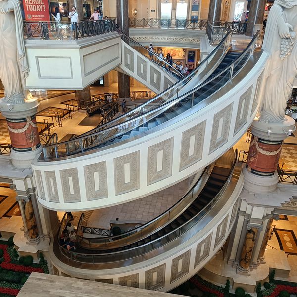 Caesars Palace Spiral Escalators in Las Vegas, Nevada