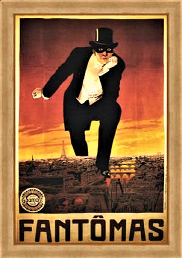 The poster for the first Fantomas film was produced by Gaumont studios.