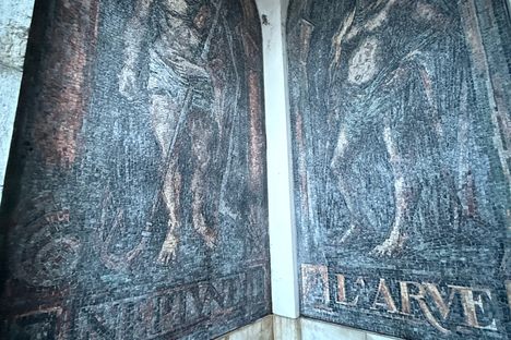 Poncet's mosaics have watched over the terrace for centuries. 