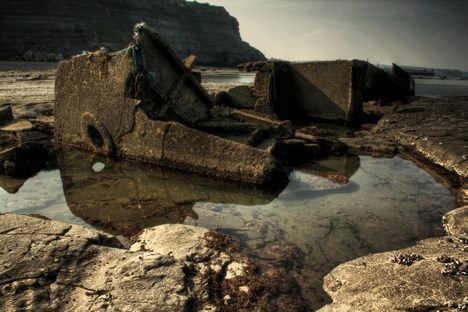 The ruins of MV Creteblock. 