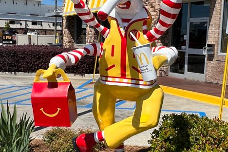 Ronald McDonald Boll Weevil Statue