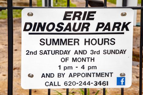 Park hours and appointment number.