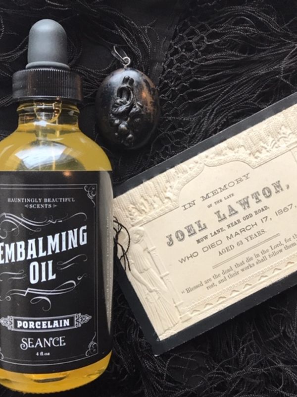 Embalming oil. 