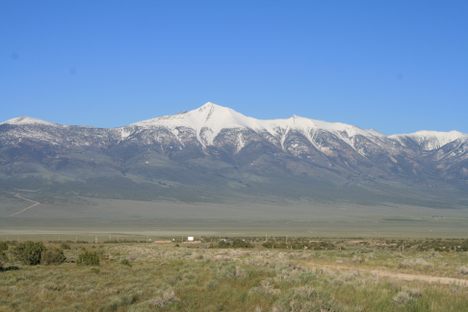 Wheeler Peak as seen looking east across Spring Valley from near the junction of US 6-50 and US-93.