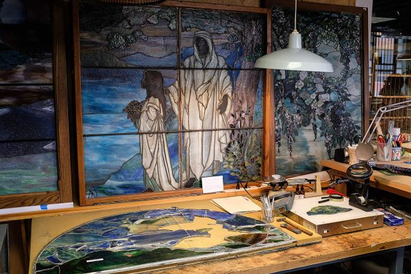 Workbench at the Neustadt Collection.