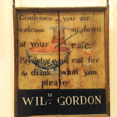 Early tavern signs at the Connecticut Historical Society.