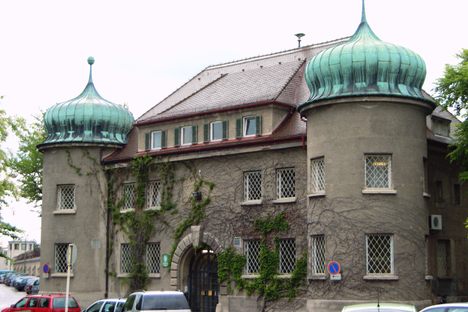 The front of the prison.