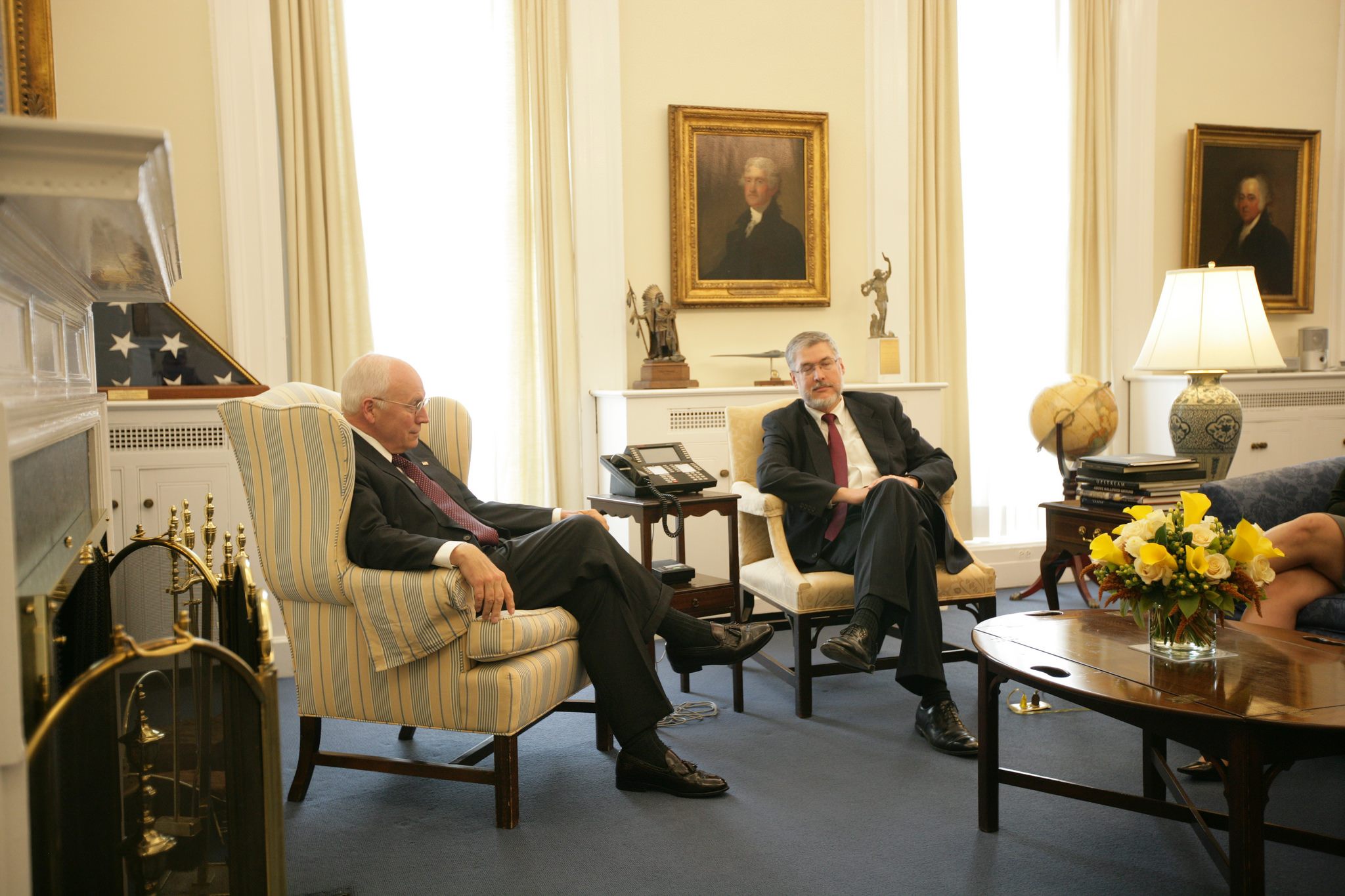David Addington with Dick Cheney in the White House, 2008.