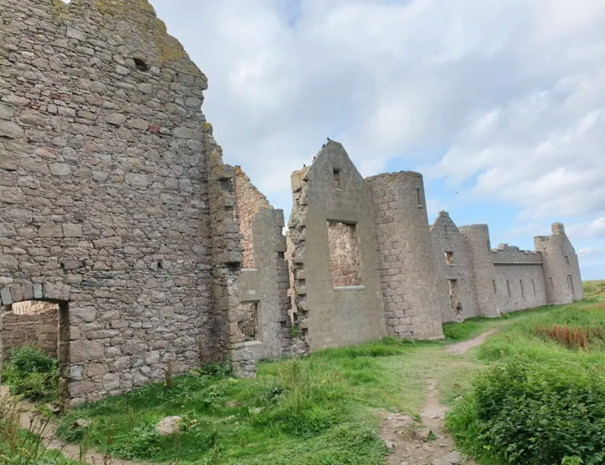 The castle overlooks the North Sea from its clifftop perch just east of Cruden Bay.