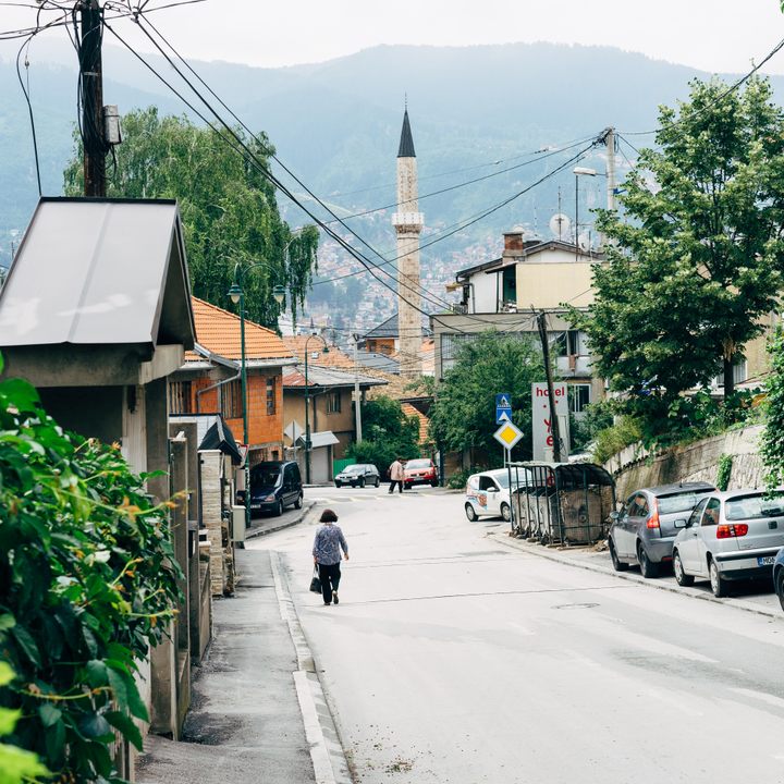 A street view in Sarajevo.