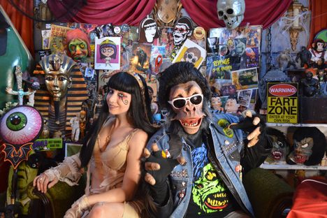 Every night across the U.S., local horror hosts, such as Cleveland's Janet Decay (left) and Grimm Gorri (right), introduce classic horror films with humor and kitsch.