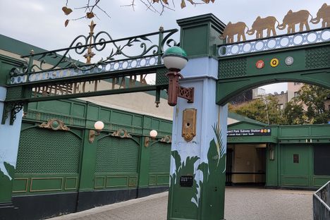 Prospect Park subway station entrance.