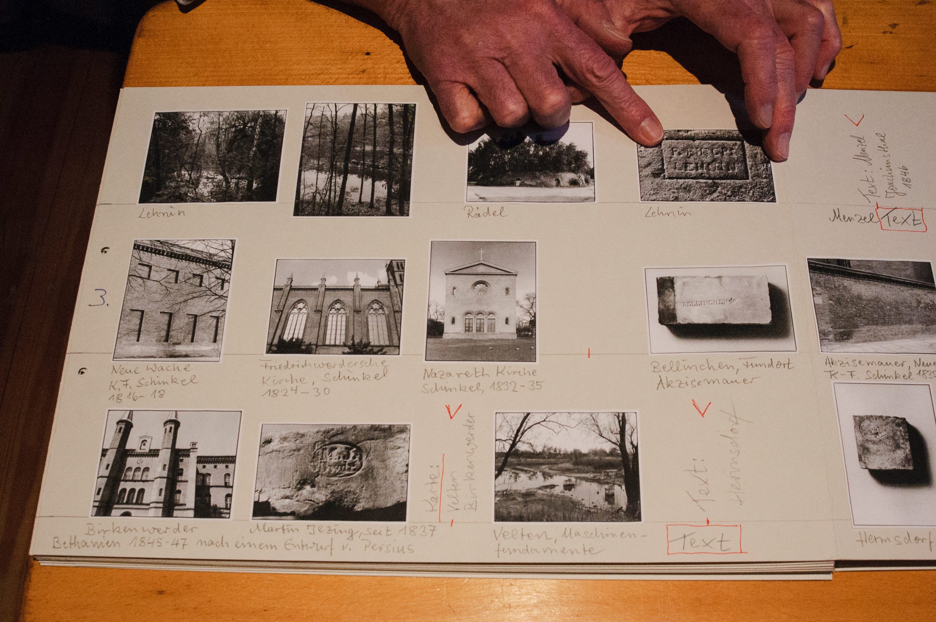 A dummy of a book about brickmaking around Berlin, prepared by Karl-Ludwig Lange.