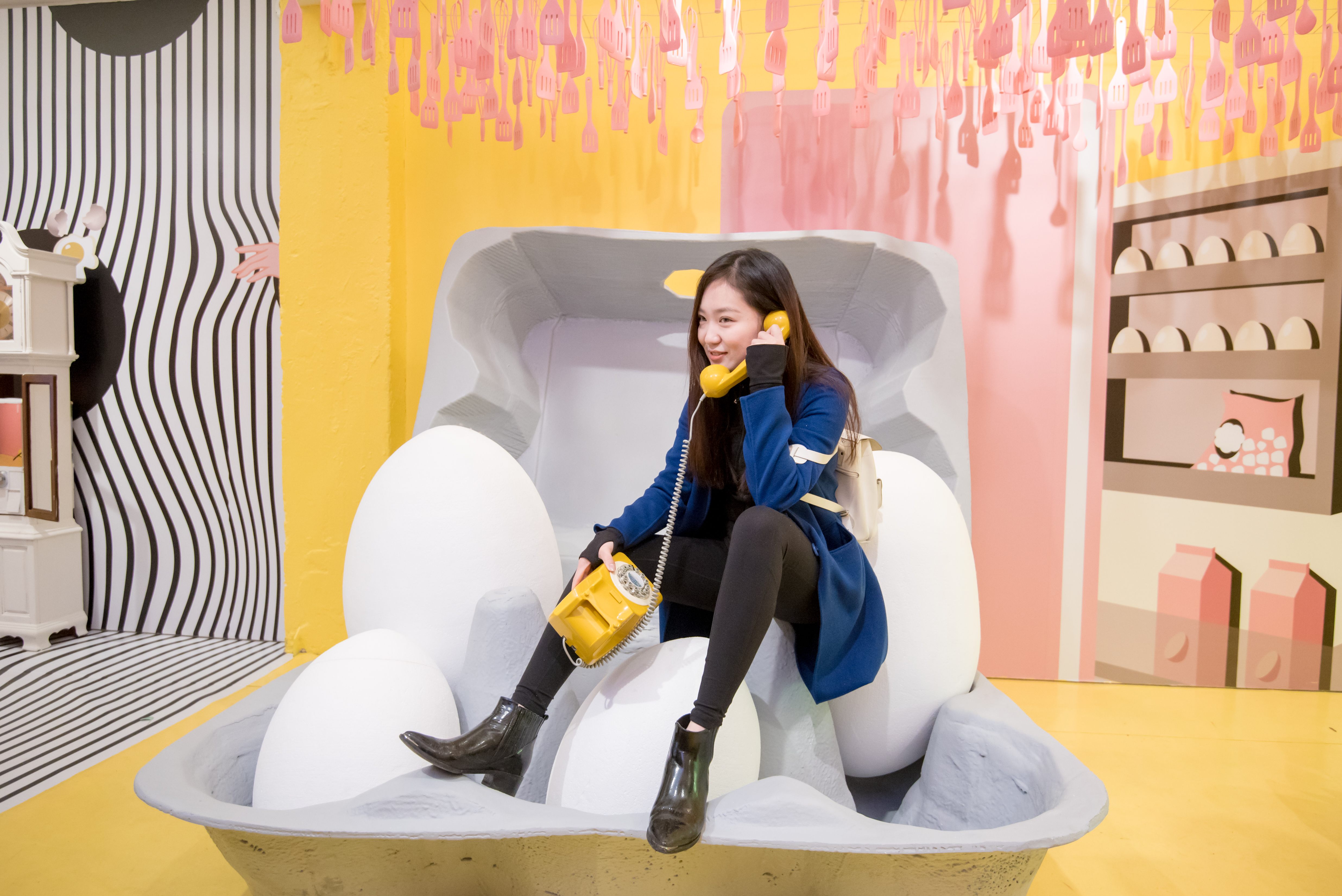 Eggs are the story at this art installation.