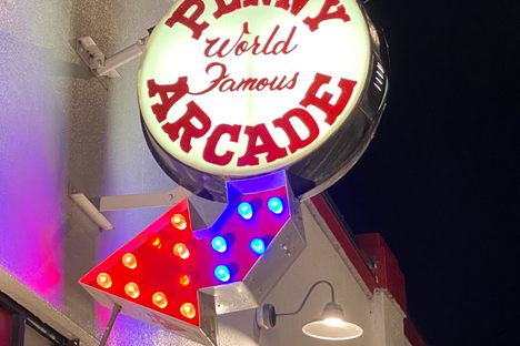 Sign at night