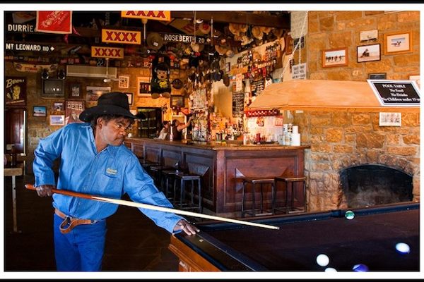 A game of pool in the Birdsville's main pub area. (Photo by Toby Woolley via Flickr)