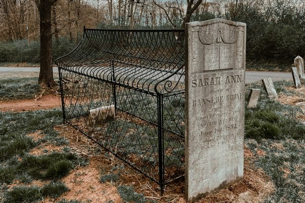 Caged Grave at Hooded Grave Cemetery, Catawissa, Pennsylvania 
