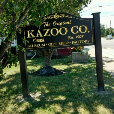 A handsome sign marks the spot