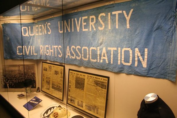 The civil rights banner carried by civil rights activist.