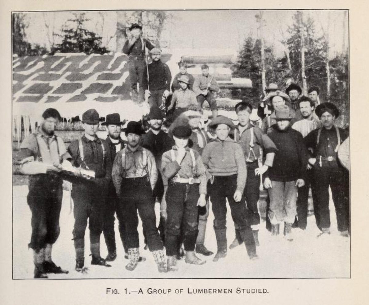 Six of these Canadian lumberjacks were featured in the study.