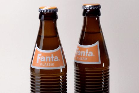Retro bottles released by Coca-Cola for Fanta's 75th anniversary.