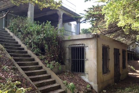 Abandoned fortifications at Fort Miley