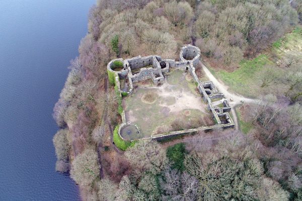 An aerial view of Liverpool Castle.