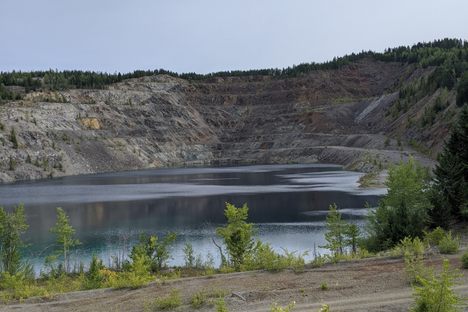 The quarry that was once the town.