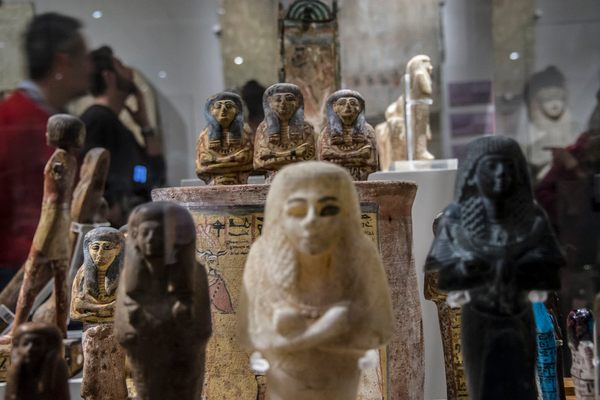 Shabti figurines in the museum 
