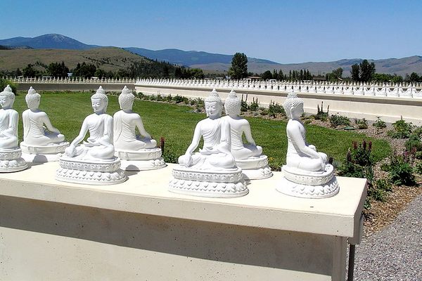 Some of the 1000 Buddhas.