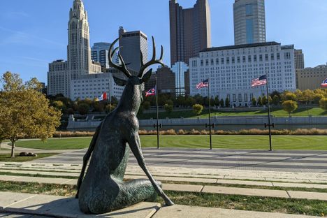 Scioto Lounge Deer Sculptures