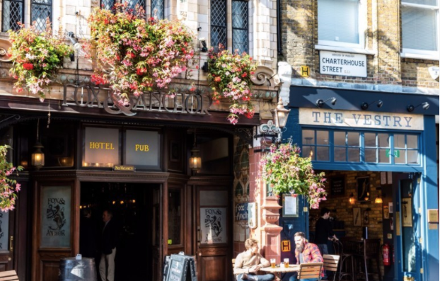 The Fox & Anchor: a good place for a morning pint.