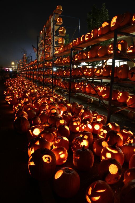 The site at night.