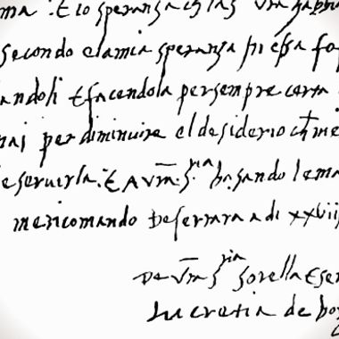 One of the letters, signed by Lucrezia Borgia (detail)