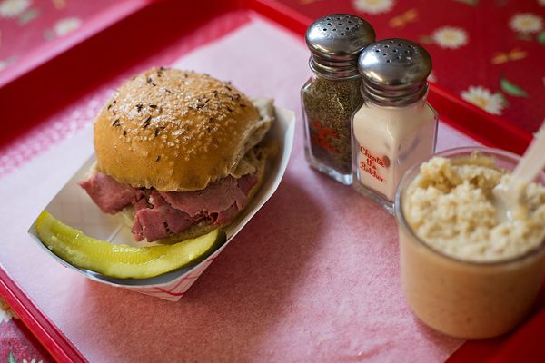 The beef on weck at Charlie the Butcher isn't just your average roast beef sandwich.