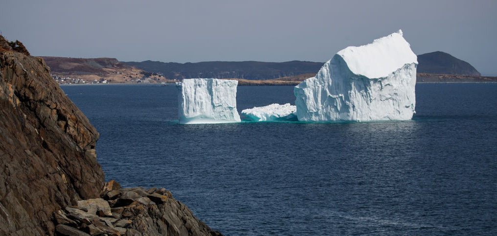  An iceberg floats off the coast of Port Kirwan in Newfoundland, Canada, in the stretch known as Iceberg Alley. 