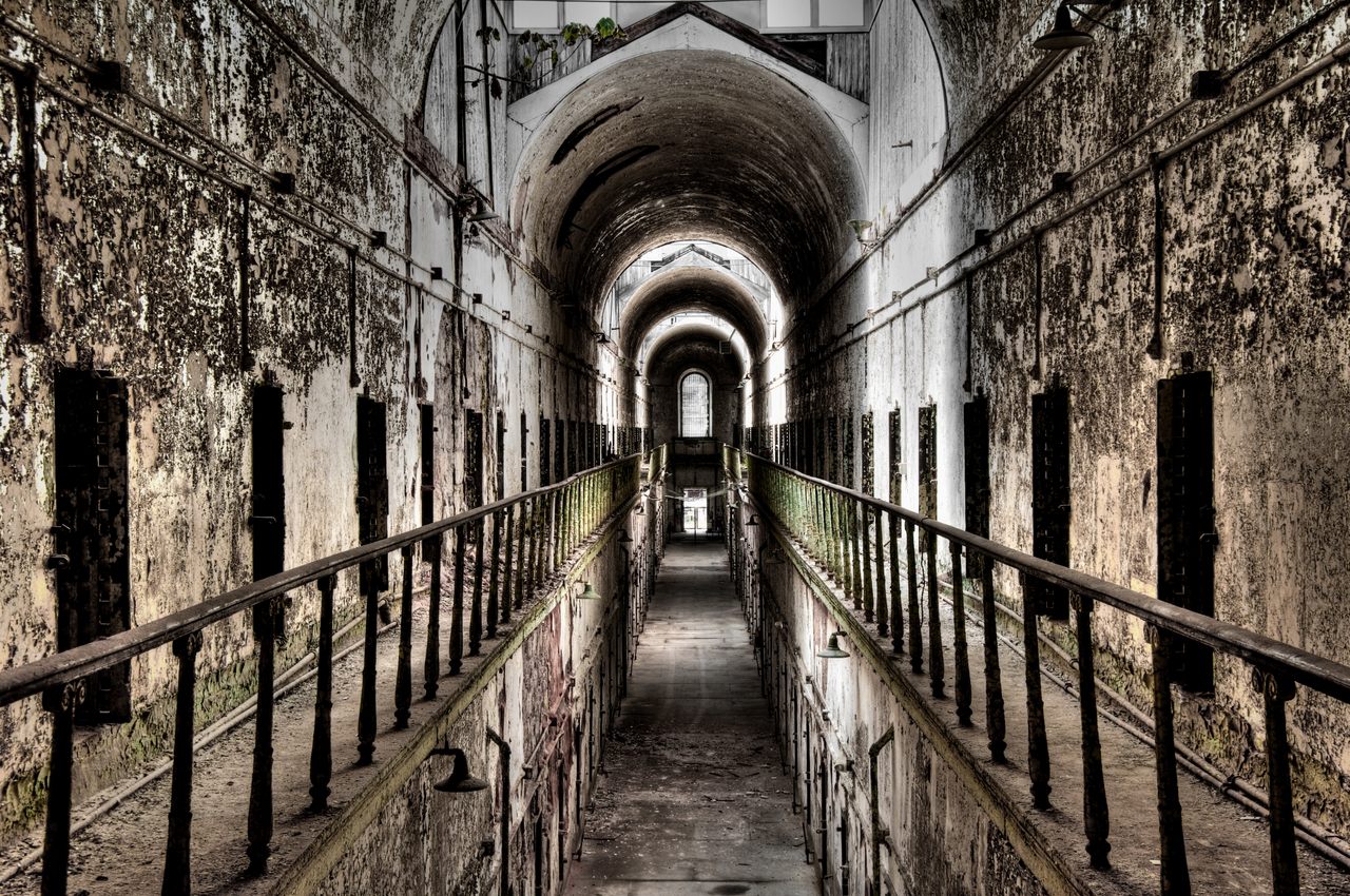 There’s something ill-sounding about the Philadelphia prison’s corridors.