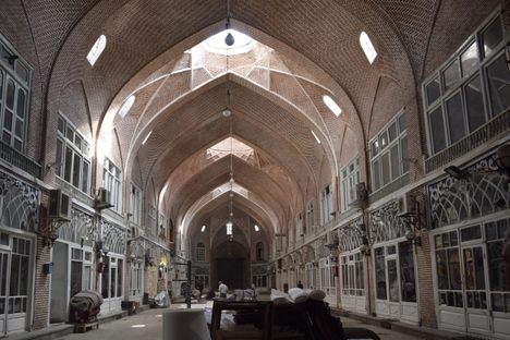 The carpet section of the bazaar.